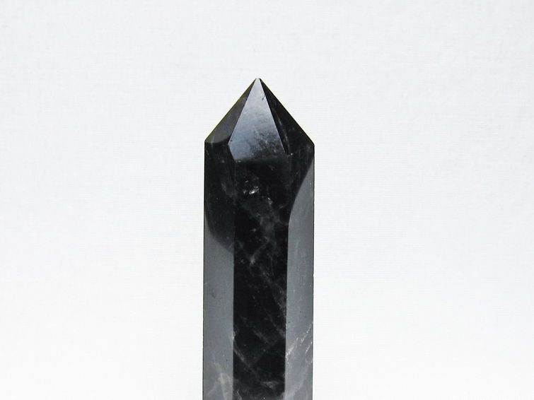 黒水晶 六角柱 モリオン ポイント 置物 一点物 142-11237