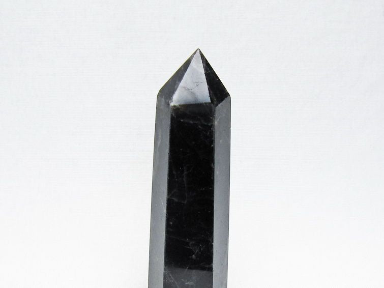 黒水晶 六角柱 モリオン ポイント 置物 一点物 142-11238