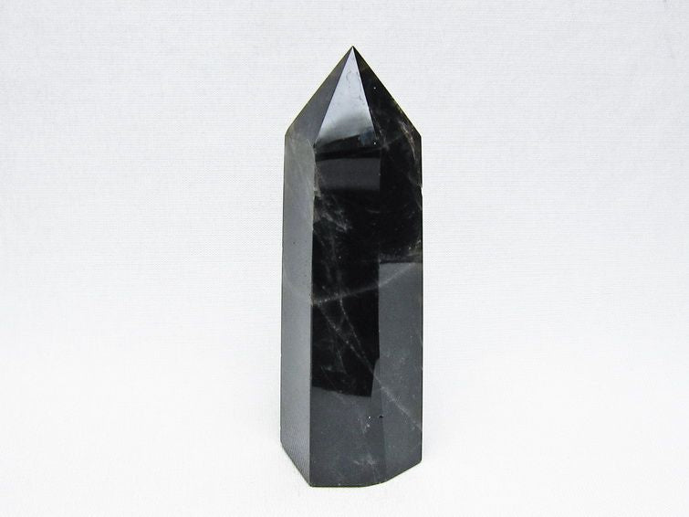 黒水晶 六角柱 モリオン ポイント 置物 一点物 142-11239