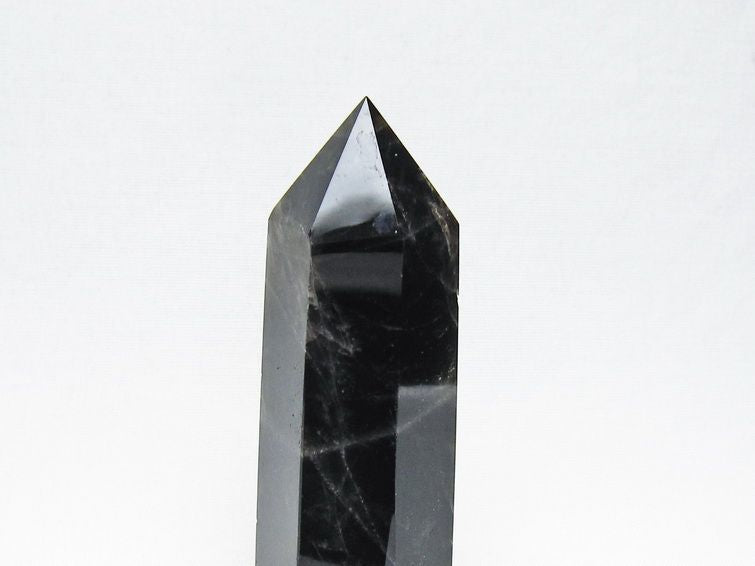 黒水晶 六角柱 モリオン ポイント 置物 一点物 142-11239