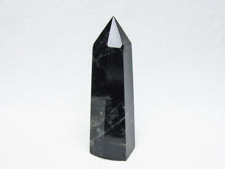 黒水晶 六角柱 モリオン ポイント 置物 一点物 142-11241