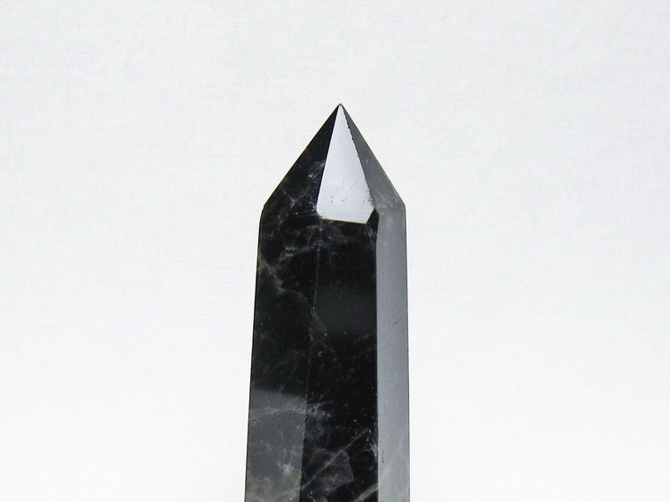 黒水晶 六角柱 モリオン ポイント 置物 一点物 142-11241