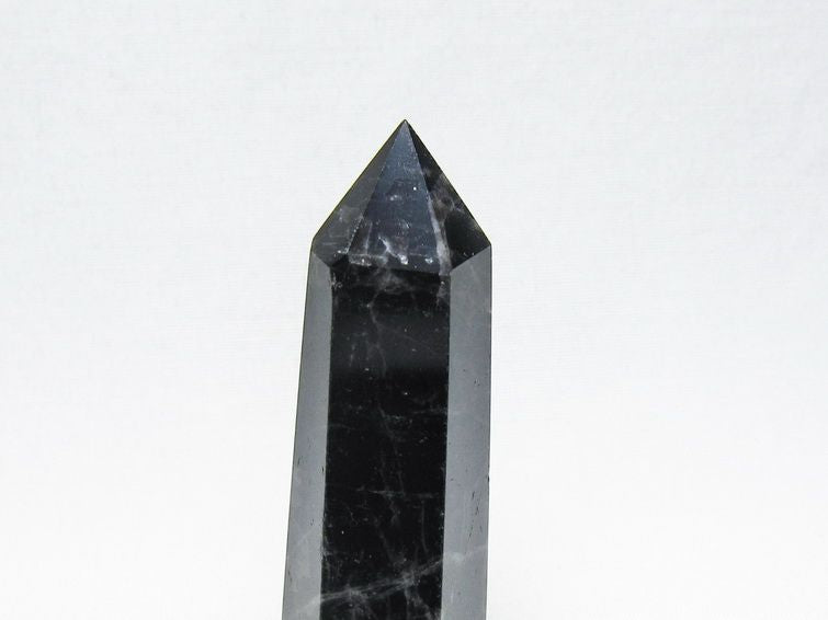 黒水晶 六角柱 モリオン ポイント 置物 一点物 142-11241