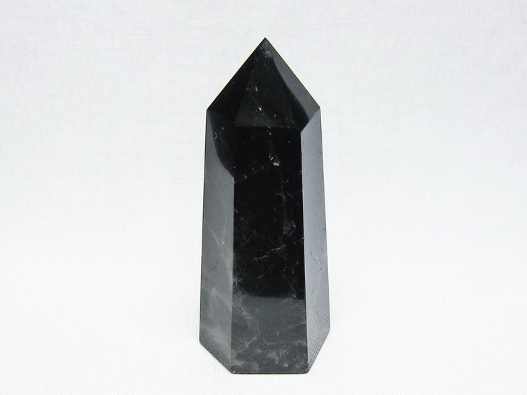 黒水晶 六角柱 モリオン ポイント 置物 一点物 142-11242