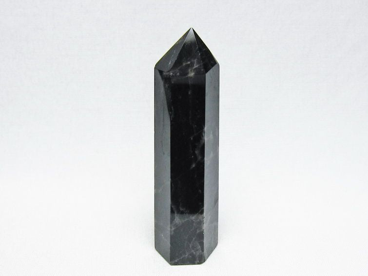 黒水晶 六角柱 モリオン ポイント 置物 一点物 142-11243