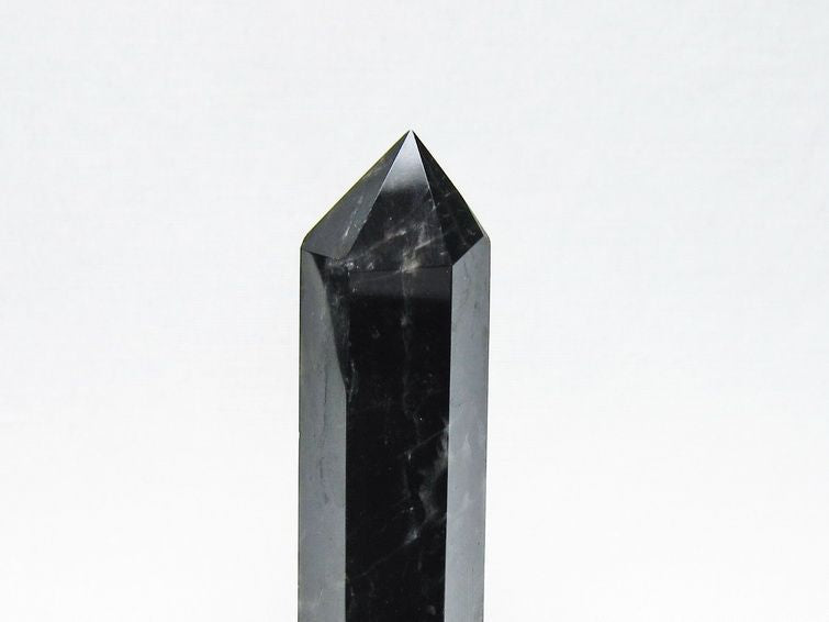 黒水晶 六角柱 モリオン ポイント 置物 一点物 142-11243
