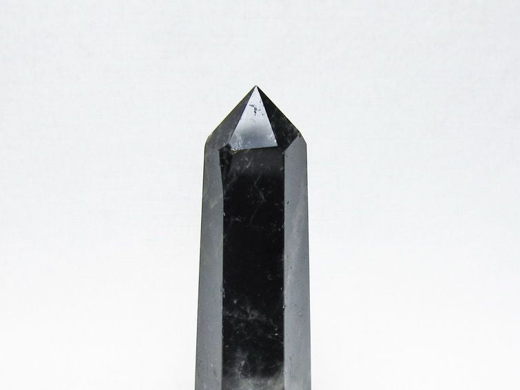黒水晶 六角柱 モリオン ポイント 置物 一点物 142-11244