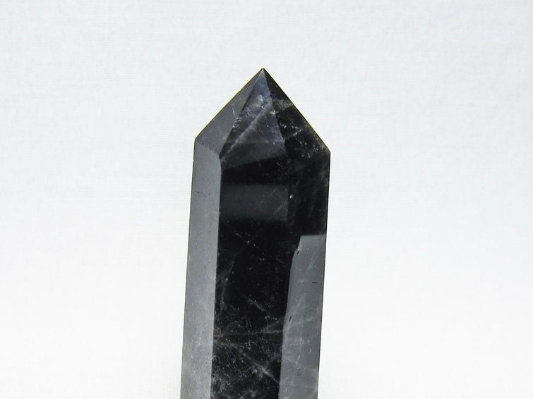 黒水晶 六角柱 モリオン ポイント 置物 一点物 142-11245