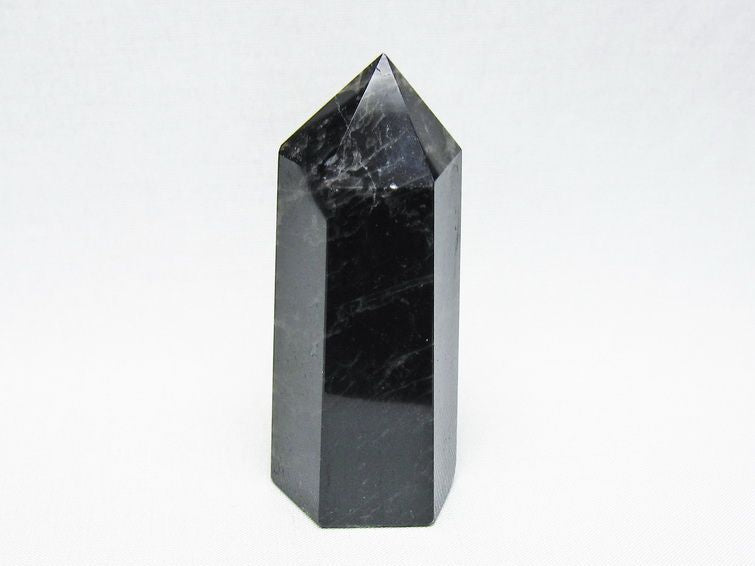 黒水晶 六角柱 モリオン ポイント 置物 一点物 142-11246