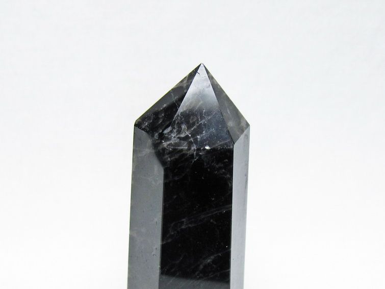 黒水晶 六角柱 モリオン ポイント 置物 一点物 142-11246