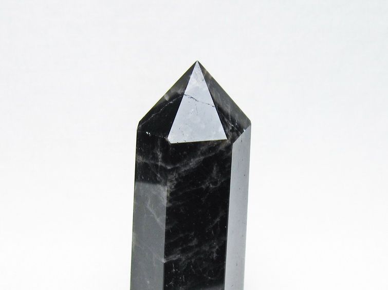 黒水晶 六角柱 モリオン ポイント 置物 一点物 142-11246