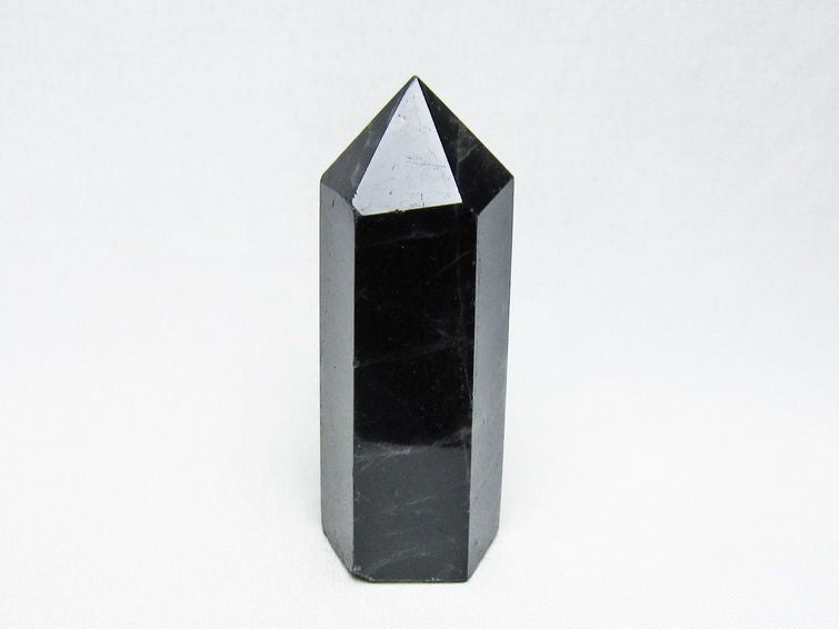 黒水晶 六角柱 モリオン ポイント 置物 一点物 142-11248