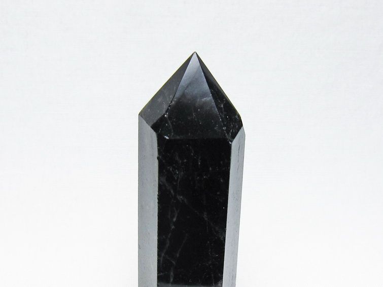 黒水晶 六角柱 モリオン ポイント 置物 一点物 142-11253