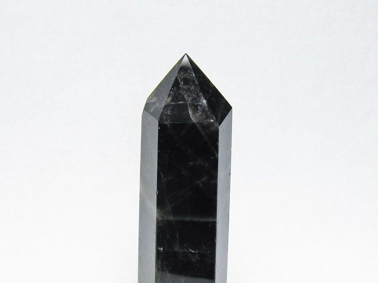 黒水晶 六角柱 モリオン ポイント 置物 一点物 142-11254