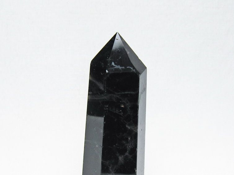黒水晶 六角柱 モリオン ポイント 置物 一点物 142-11255