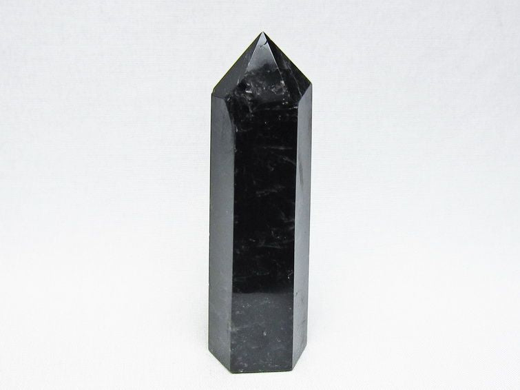 黒水晶 六角柱 モリオン ポイント 置物 一点物 142-11257