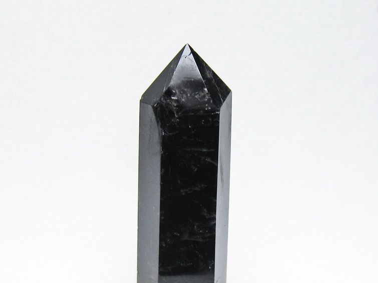 黒水晶 六角柱 モリオン ポイント 置物 一点物 142-11257
