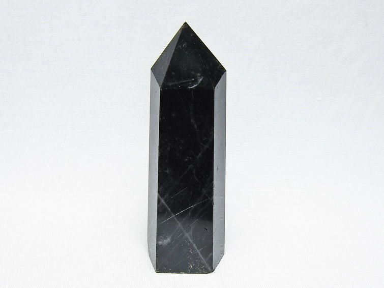 黒水晶 六角柱 モリオン ポイント 置物 一点物 142-11258