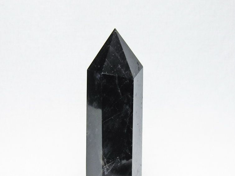 黒水晶 六角柱 モリオン ポイント 置物 一点物 142-11258