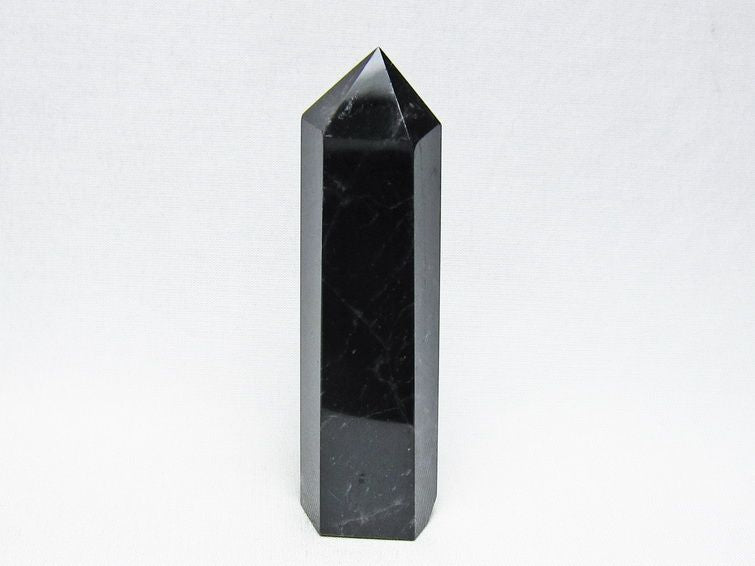 黒水晶 六角柱 モリオン ポイント 置物 一点物 142-11259