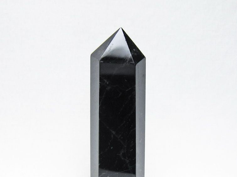黒水晶 六角柱 モリオン ポイント 置物 一点物 142-11259