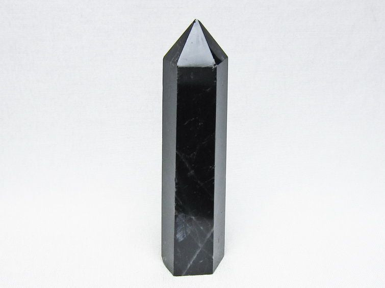 黒水晶 六角柱 モリオン ポイント 置物 一点物 142-11260