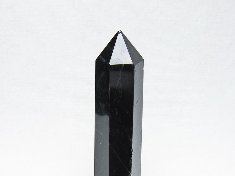 黒水晶 六角柱 モリオン ポイント 置物 一点物 142-11260
