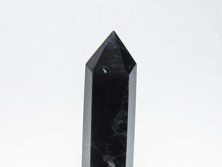 黒水晶 六角柱 モリオン ポイント 置物 一点物 142-11261