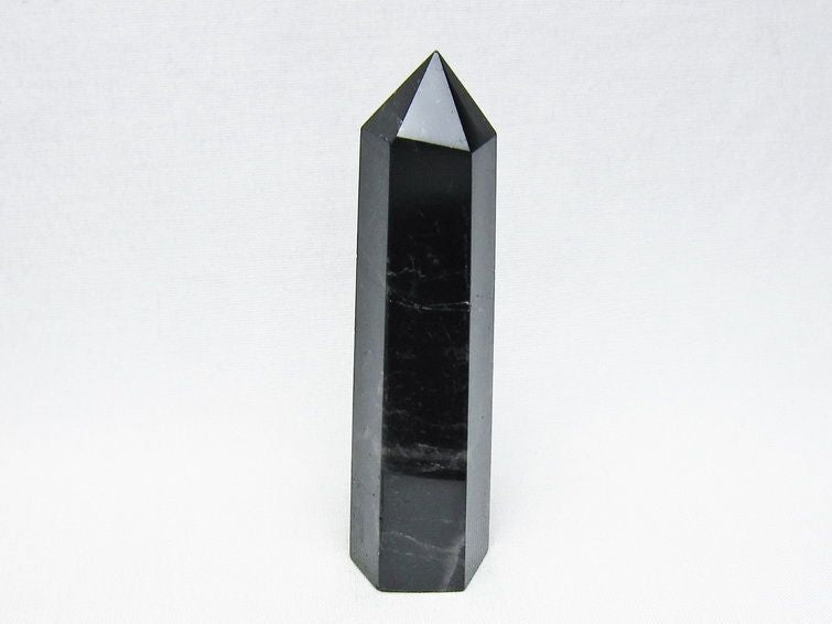 黒水晶 六角柱 モリオン ポイント 置物 一点物 142-11262
