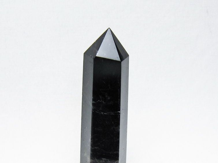 黒水晶 六角柱 モリオン ポイント 置物 一点物 142-11262