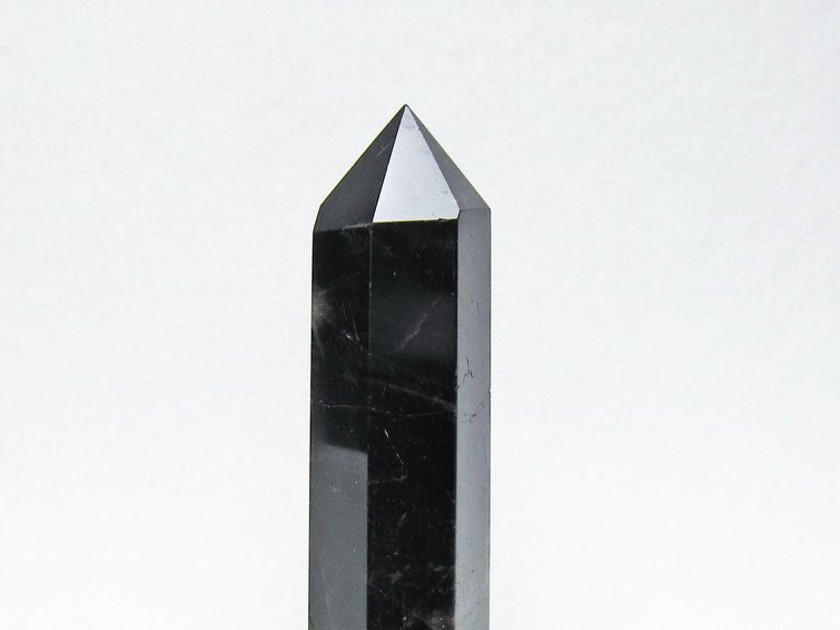 黒水晶 六角柱 モリオン ポイント 置物 一点物 142-11262