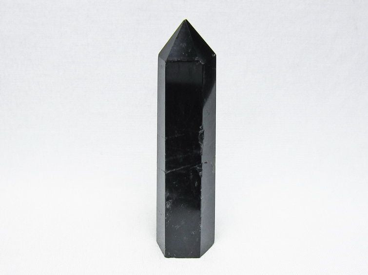 黒水晶 六角柱 モリオン ポイント 置物 一点物 142-11263