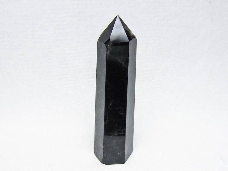 黒水晶 六角柱 モリオン ポイント 置物 一点物 142-11264