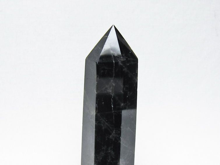 黒水晶 六角柱 モリオン ポイント 置物 一点物 142-11265