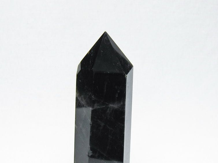 黒水晶 六角柱 モリオン ポイント 置物 一点物 142-11266
