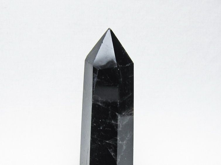 モリオン ポイント 黒水晶 六角柱 置物 一点物 142-11267