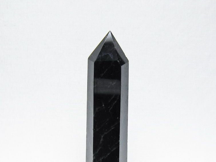 モリオン ポイント 黒水晶 六角柱 置物 一点物 142-11268