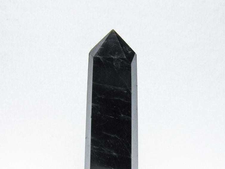 モリオン ポイント 黒水晶 六角柱 置物 一点物 142-11269