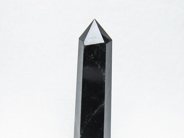モリオン ポイント 黒水晶 六角柱 置物 一点物 142-11271