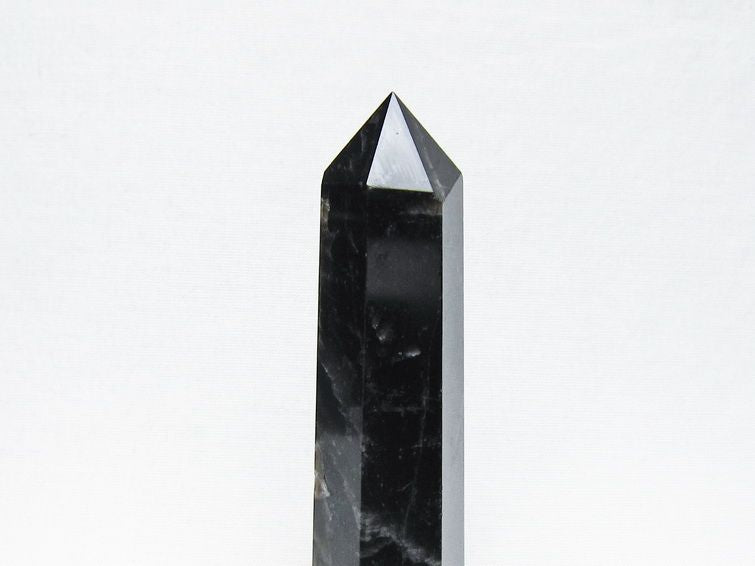モリオン ポイント 黒水晶 六角柱 置物 一点物 142-11271