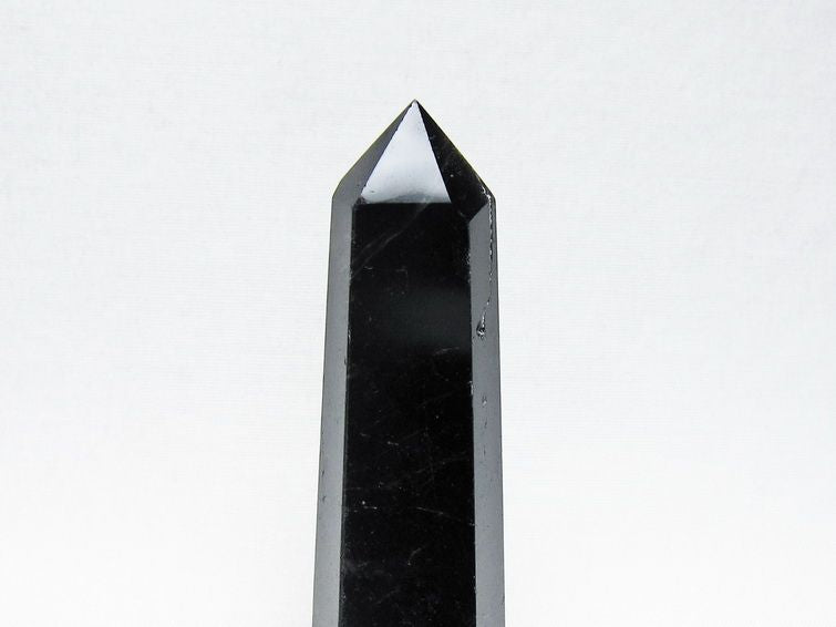 モリオン ポイント 黒水晶 六角柱 置物 一点物 142-11273