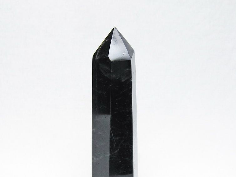 モリオン ポイント 黒水晶 六角柱 置物 一点物 142-11273