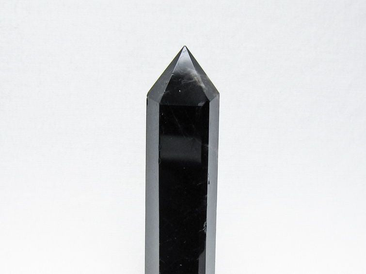 モリオン ポイント 黒水晶 六角柱 置物 一点物 142-11274