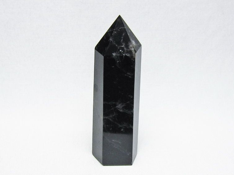 モリオン ポイント 黒水晶 六角柱 置物 一点物 142-11275