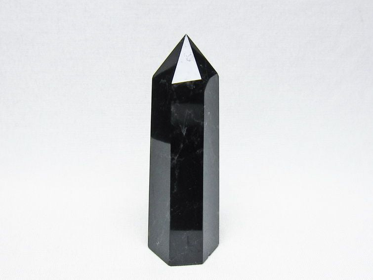 モリオン ポイント 黒水晶 六角柱 置物 一点物 142-11276