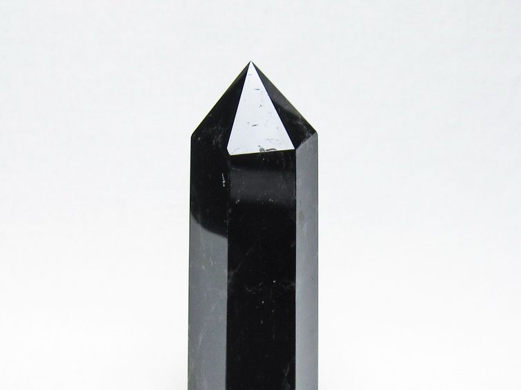 モリオン ポイント 黒水晶 六角柱 置物 一点物 142-11276