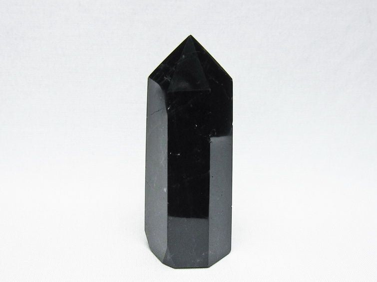 モリオン ポイント 黒水晶 六角柱 置物 一点物 142-11279