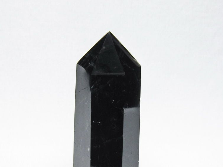 モリオン ポイント 黒水晶 六角柱 置物 一点物 142-11279
