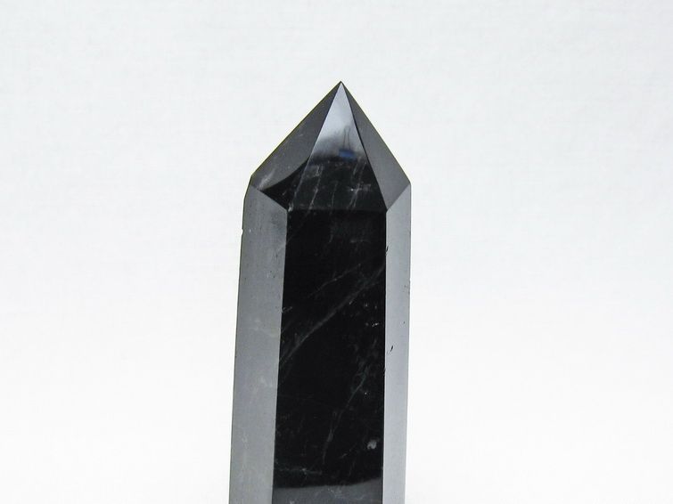 モリオン ポイント 黒水晶 六角柱 置物 一点物 142-11279