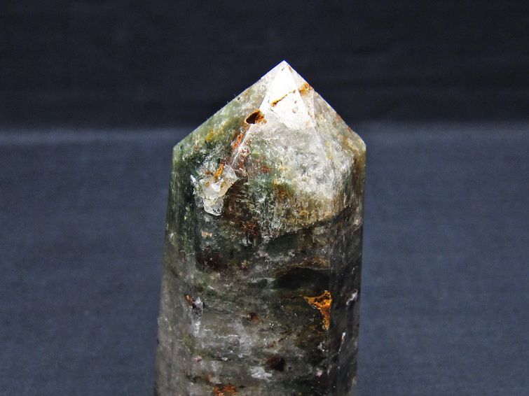 グリーンファントム 六角柱 ポイント 置物 一点物 142-11449